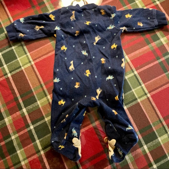 Child of Mine Boys Button Up Footed Pajamas New Born 2 piece - Picture 5 of 11